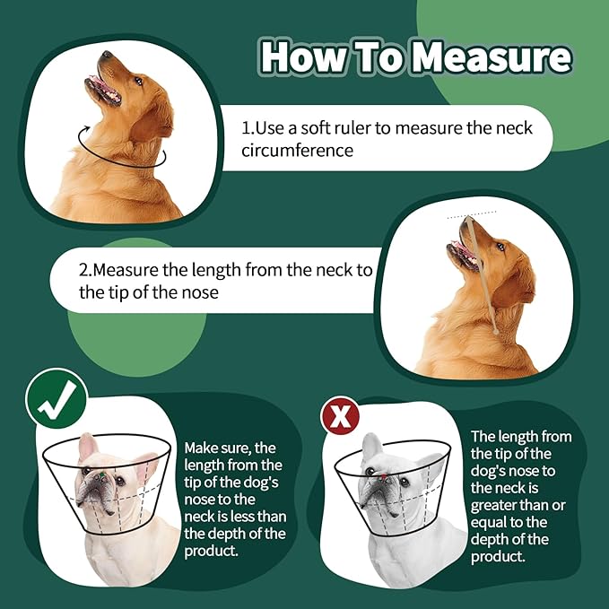 Dog Cone for Large Dogs After Surgery, Soft Dog Cone Collar for Dogs to Stop Licking, Adjustable Comfy E-Collar Alternative Lightweight Post-Surgery Recovery Elizabethan Collar for Pet