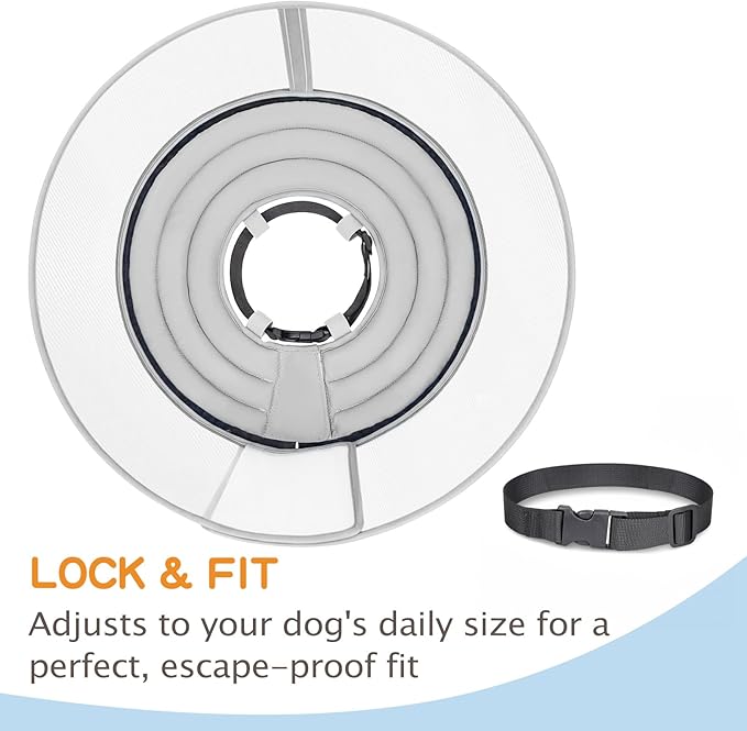 Raised Dog Cone Collar Alternative After Surgery, Soft Dog Cone for Small Medium Large Breeds to Stop Licking, Pet Neck Donut Collar After Surgery