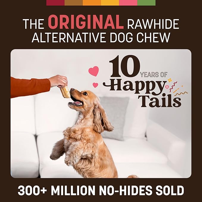 Earth Animal No-Hide Rolls Strawberries & Cream Vegetarian Recipe Small Natural Rawhide Alternative Dog Chews, 6 Pack Value Pack