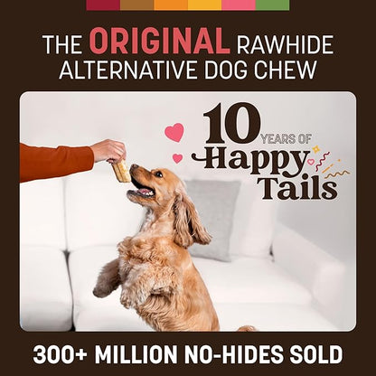 Earth Animal No-Hide Rolls Strawberries & Cream Vegetarian Recipe Small Natural Rawhide Alternative Dog Chews, 6 Pack Value Pack