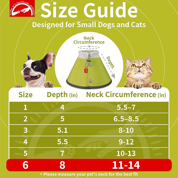 Agape Soft Dog Cone for Small Dogs & Cats, Comfy Dogs Recovery Collar After Surgery, Adjustable E Collar Alternative to Stop Licking, Protective Elizabethan Collars for Pup, Comfortable Dog Cones