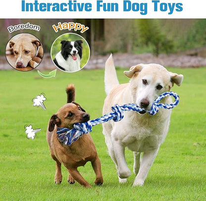 UPSKY Dog Rope Toys 2 Nearly Indestructible Dogs Toy for Medium to Large Breed, Dental Cleaning Chew/Tug Toy for Boredom, Dog Grinding Teeth for Aggressive Chewers