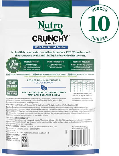 Nutro Crunchy Dog Treats with Real Mixed Berries, Training Treats for Dogs, 10 oz. Bag