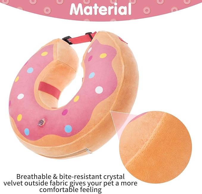 BINGPET Protective Dog Cone Collar,Soft Recovery Pet Cone for Dogs Cats,Washable Protective Recovery Collar for Large Medium Small Dogs,Inflatable Dog Cone