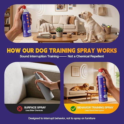 AIMSEIZE Dog Training Spray with Citronella: 90ml Humane Dog Corrector Spray for Barking, Jumping & Chewing, Dog Behavior Correction Spray for Medium & Large Dogs