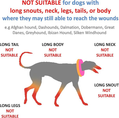 Inflatable Dog Neck Donut Collar for Post Surgery Recovery - Alternative to Elizabethan Collar (S (Neck 9"-11"))