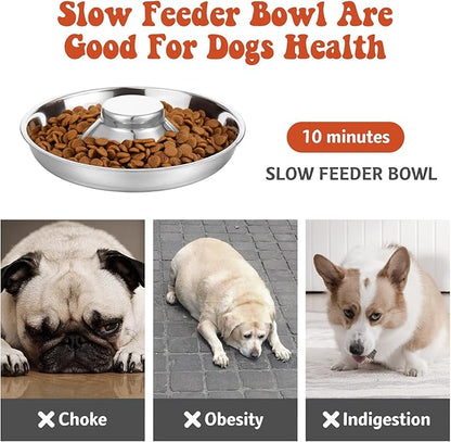 4 Pcs Stainless Steel Puppy Weaning Bowls, Cat Bowls for Food Water, Multiple Puppies Feeder Whelping Dishes, Litter Feeding Station Pans for Small Dogs Cats Eating at Same Time