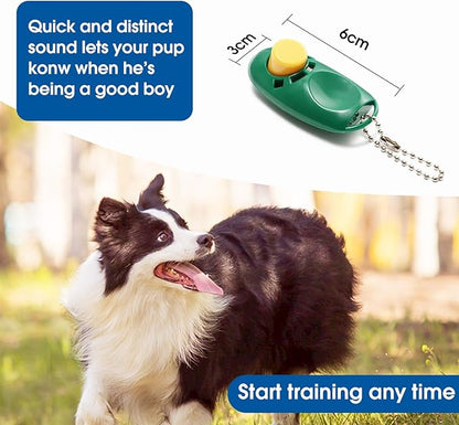 BAAPET 15/20/30/50/100 ft Long Dog Training Leash with Clickers for Small, Medium and Large Dogs or Cats (100 Feet, DarkGreen)