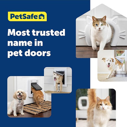 PetSafe Sliding Glass Pet Door - No-Cut DIY Install Doggy Door for Renters - Aluminum Frame - Adjustable Height 75 7/8" to 80 11/16" - Ideal for Large Dogs Up to 130 lb - White
