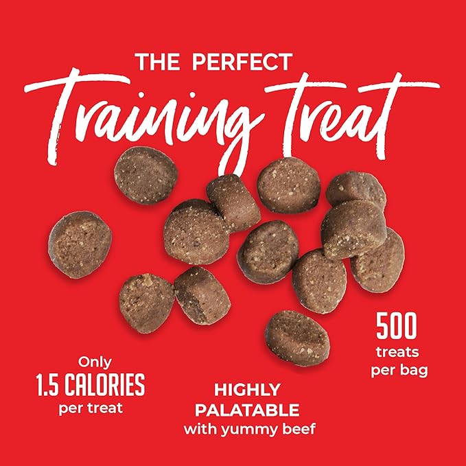 Buddy Biscuits Trainers Training Bites Soft & Chewy Dog Treats, Beef, 10 oz. Bag (Pack of 2)