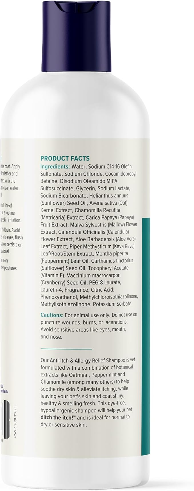 Vetnique Dermabliss Dog Shampoo for Allergies & Itching Advanced Vet Strength with Pramoxine or Regular Strength Vet Formulated Ditch The Itch 16oz Shampoo for Dogs (Regular Strength Dog Shampoo)