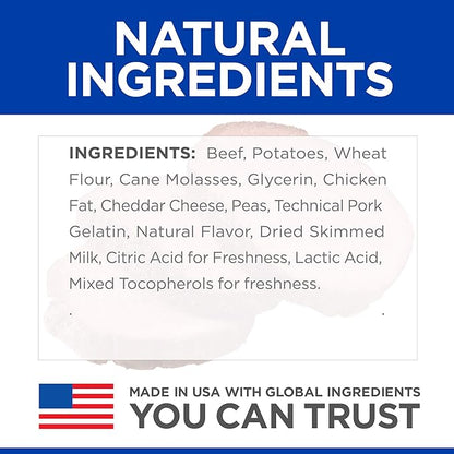 Hill's Natural Soft Savories Dog Treats, Beef & Cheddar, 8 oz. Bag