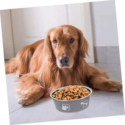 TOYANDONA 2pcs Dog Feeder Water Bowl Portable Stainless Steel Pet Bowl for Easy Cleaning