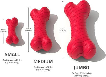 Playology Dog Toys | Dual Layer Bone Durable Chew Toy Bone for Dogs | Jumbo Beef Scented Toy - Easy to Clean and Made from Non Toxic Materials
