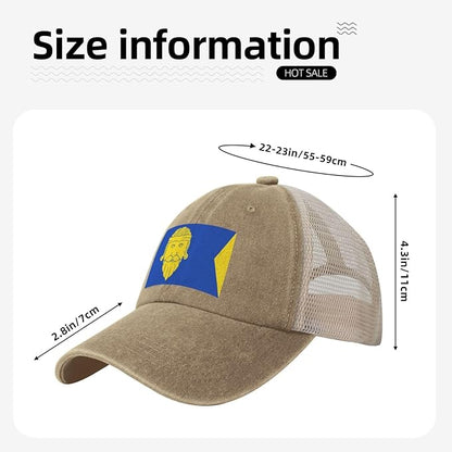 Classic Wormer vlag Denim mesh Cap Truck Driver Baseball hat Breathable Adjustable dad caps Black