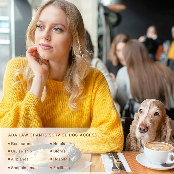 Service Dog Tag/ESA Animal Tag - Double Sided with Federal Protection & Red Medical Alert Symbol| Easily Attach to Collar, Harness, Vest | Service Dog Identification Tag