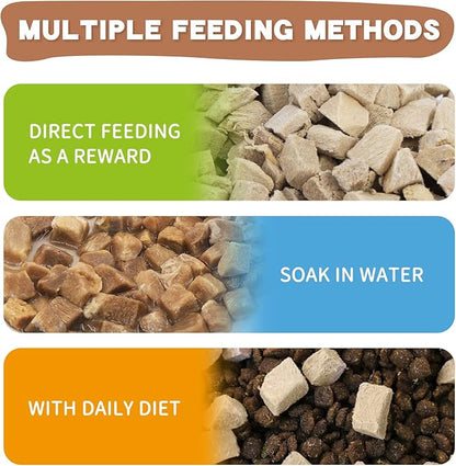 Dancing Tail Freeze Dried Raw Cat and Dog Treats, Healthy Limited Ingredient Duck Cube Weight Control Traing Treats for Small Dogs Cats (Duck)