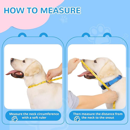 Sponge Core Dog Cone, Inflatable Dog Cone Collar Alternative, Dogs Donut Collar After Surgery, Soft Cone for Large Medium Small Dogs to Stop Licking, No Inflation Required, Clear View(Size 8, Pink)