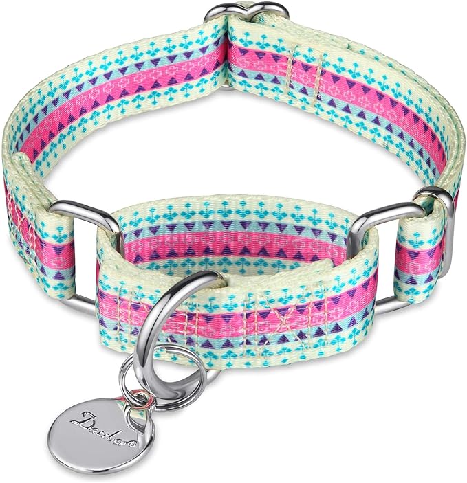 Puppy Collar Martingale Dog Collar - No Pull Anti-Escape Pet Collar for Small Dogs, Adjustable 11 Inch to 15.5 Inch, Candy Purple