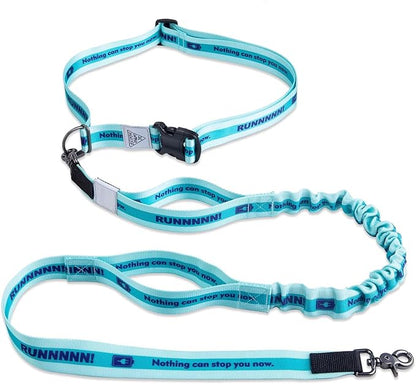 Hands Free Dog Leash with Waist Belt Lifetime Replacement, Dual Handle Bungee Leash for Running, Jogging, Hiking and Walking, for Medium and Large Dogs 5118
