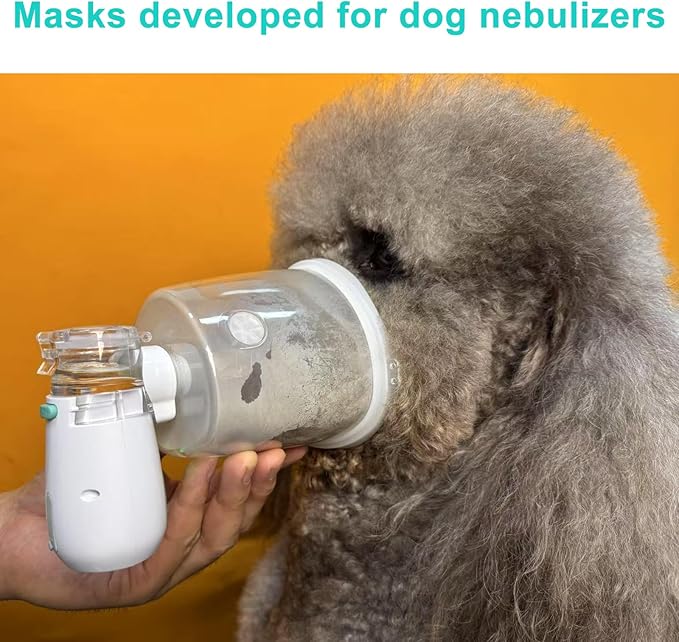 Pet Nebulizer for Dogs, Dog Nebulizer and Inhaler Mask for Dog,Low Noise, Suitable for Large Dogs, Green L