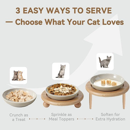 Freeze Dried Cat Treats, Single Ingredient Duck Bites Snacks for Cats & Dogs, Grain-Free High Protein Healthy Training Treats & Food Topper for Cats & Dogs, 4 oz