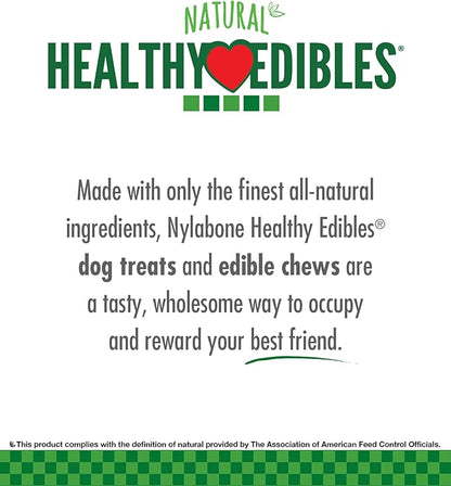 Nylabone Healthy Edibles Natural Dog Chews, Long Lasting Bones for Dogs, Ham, Bacon, & Venison Flavor Dog Treats, Medium (5 Count)