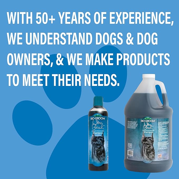 Bio-Groom Ultra-Black Dog Shampoo – Color Enhancing Pet Shampoo, Dog Bathing Supplies, Puppy Wash, Dog Grooming Supplies, Cruelty-Free, Made in USA, Coat Brightener Shampoo – 12 fl oz 1-Pack
