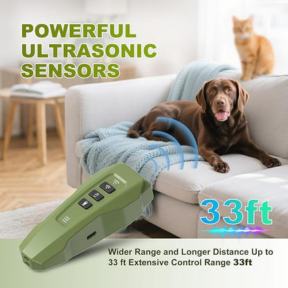 Dog bark Deterrent Device,Ultrasonic Anti Barking, Rechargeable Anti-Barking Device for Dogs Safe & Effective Portable Anti Barking Safe and Effective for Indoor and Outdoor use (Green)
