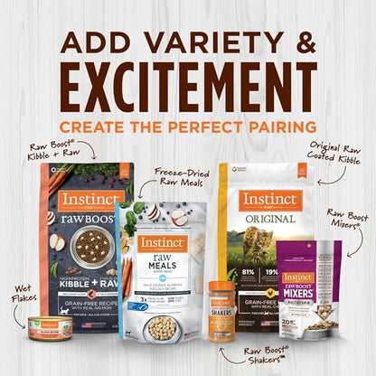Instinct Be Natural, Natural Dry Dog Food, Raw Coated Kibble - Real Salmon & Brown Rice, 24 lb. Bag