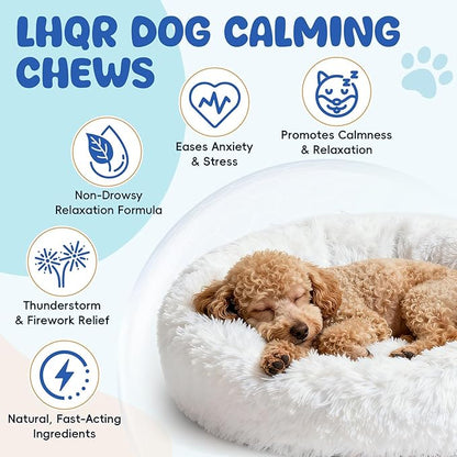 Advanced Calming Chews for Dogs with L-Theanine & Melatonin - 200 Count for Anxiety & Stress Relief | Enhanced with Tryptophan, Chamomile & Passionflower | Separation, Thunder, Fireworks Support