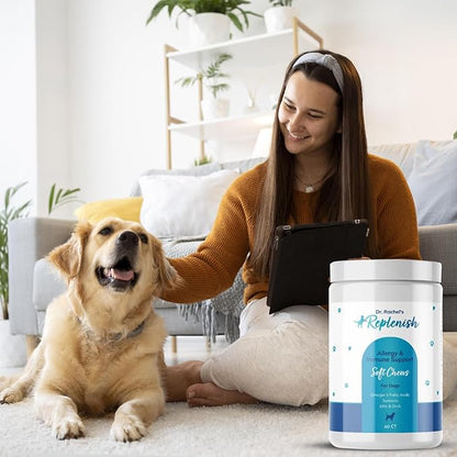 Replenish Allergy and Immune Chews for Dogs - Dog Allergy Support Soft Chews - Itchy Skin & Immune Support Supplements - Best Pet Allergy Chew for Seasonal Allergy Relief - Itch Relief Treats - 60 Ct