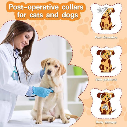 MRSOHRET Dog Cone, Dog Surgery Collar, Inflatable Cones for Small Medium Large Dogs, Watermelon Dog Recovery Collar, Does not Impede Vision