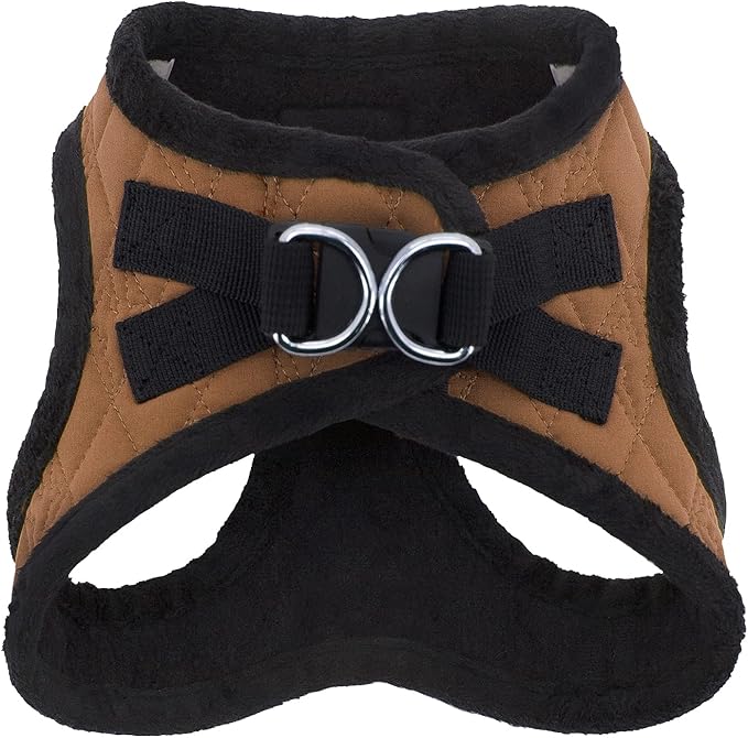 Best Pet Supplies - All Weather Plush, Reflective, No Pull Harness for Small, Medium Dogs, Cats - Secure with Hook & Loop Fastener, Buckle, Double D-Rings - Beige Plush, XL