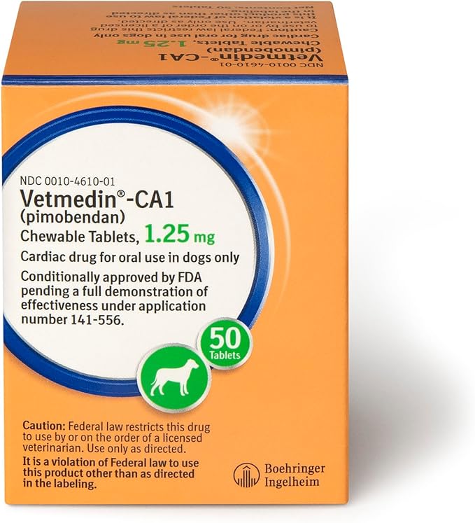 VETMEDIN®-CA1 (pimobendan) Chewable Tablets for Dogs, 1.25 mg, 50ct