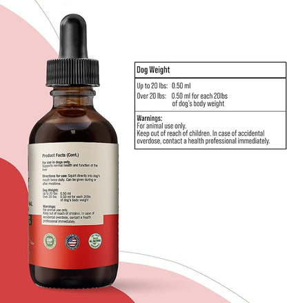 Milk Thistle for Dogs | Ancient Liver Support for Your Pets | Supports Healthy Liver Function with Dandelion & Artichoke | Natural Herbal Detox Formula, Quick Absorption, Easy to Mix with Food & Water