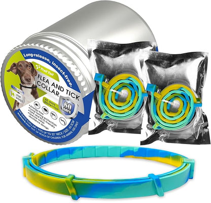 Aurora Flea Collar for Dogs,3 Pack Flea and Tick Collars, Waterproof Adjustable Dog Flea Collar with Natural Essential Oils, Long Lasting Protection for All Ages of Dogs