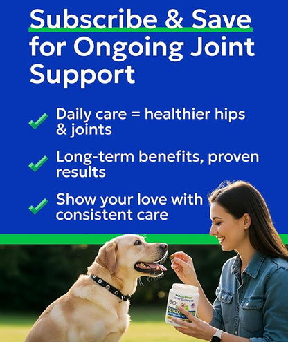 BARK&SPARK Glucosamine Chondroitin Dog Hip & Joint Supplement - Joint Pain Relief - Hip & Joint Chews - Joint Support Large Small Breed - Senior Doggie Vitamin Pill Joint Health