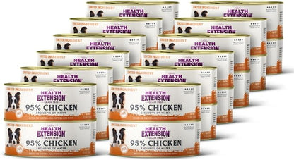 Health Extension 95% Chicken Grain-Free Wet Dog Food, High Protein Recipe, Limited Ingredients, Picky Eaters, Ideal for Sensitive Stomachs 5.5 oz (Case of 24)