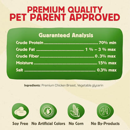 Chewmasters Chicken Strips Dog Treats - Made from Premium White Meat Chicken - All Natural - No Artificial Additives - Protein Rich Dog Snacks - Healthy Training Treats for All Breeds & Life Stages