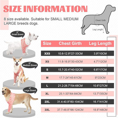 ROZKITCH Dog Sleeves for Wounds Front Legs Right Left Leg, Pet Prevent Licking Wound Elbow Knee Protector, Dog Recovery Suit Cone Collar Alternative for Sprain ACL CCL Arthritis Joint Care Rabbit S