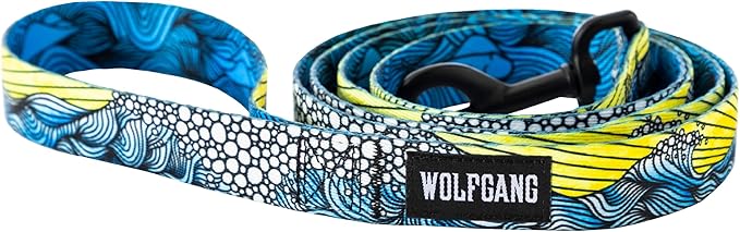 Wolfgang Heavy Duty Dog Leash, Pull-Tested for Walking & Training, DawnPatrol Print, Small