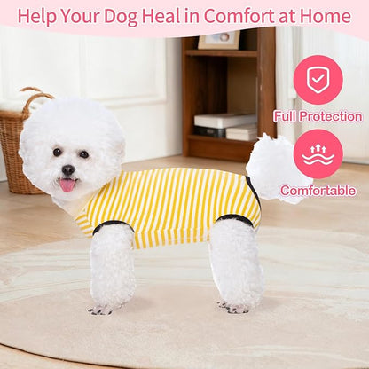 Coppthinktu Dog Surgery Recovery Suit for Dogs Cat Dog Onesie, Dog Recovery Suit Female for Small Medium, Pet Surgical Neuter Post-Surgery Suit E-Collar Alternative Anti Licking Abdominal Wounds
