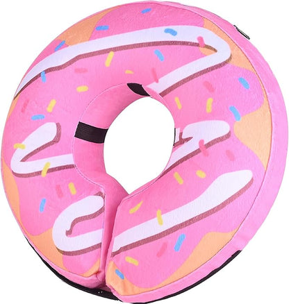 Inflatable Dog Cone, Soft Adjustable Blow up Donut Collar for After Surgery - Suitable for Small, Medium, Large Dogs and Cats