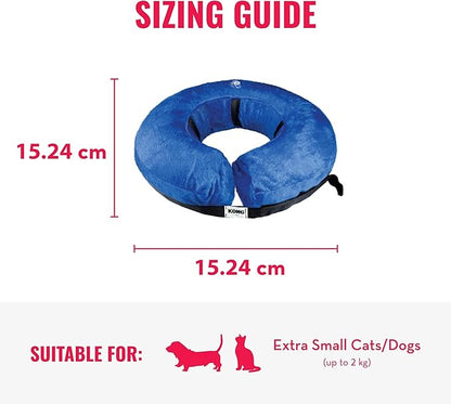 KONG - Cloud Collar - Plush, Inflatable E-Collar - For Injuries, Rashes and Post Surgery Recovery - For Extra Small Dogs/Cats