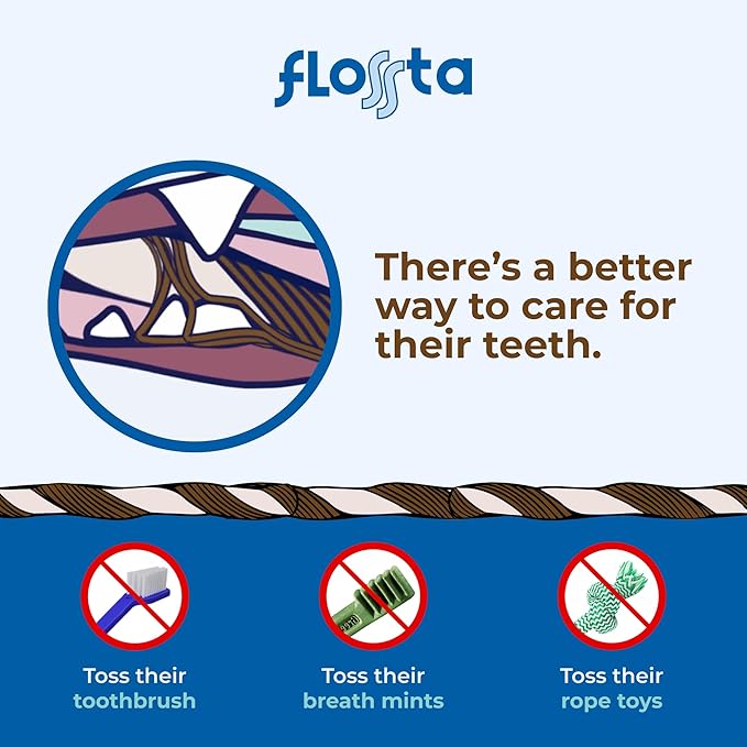 N-Bone Flossta Dual Action Dental Chews for Dogs, Unique Twist Shape for Deep Teeth Cleaning and Proactive Dental Care, Pumpkin Flavor, 8 Count 6.4-oz Bag