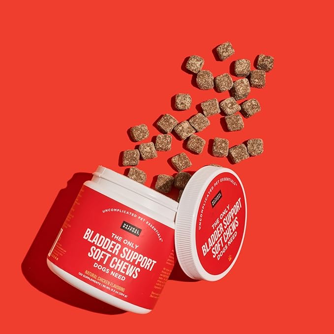 Natural Rapport Dog Bladder Support - The Only Bladder Support Chews Dogs Need - 120ct Supplements that Contain Cranberry and D- Mannose to Aid in Kidney Function