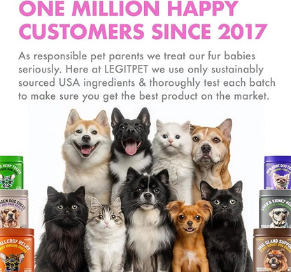 Probiotics for Dogs Natural Digestive Enzymes Prebiotics for Allergy Itch Relief Gut Flora Coprophagia Bowel Support Treatment Anti Diarrhea for Dogs Pet Health Immune System Support 120 Soft Chews