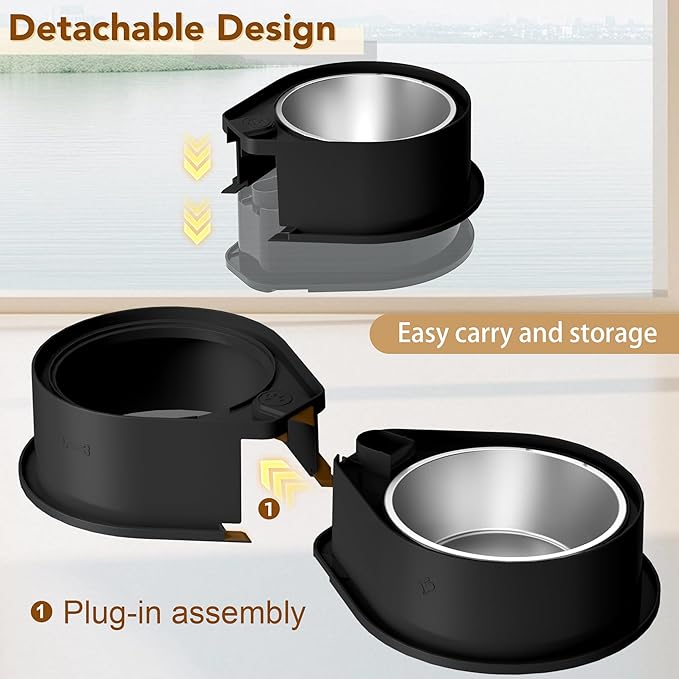 Newget Stainless Steel Dog Bowl Set, 304 Metal Dual Food & Water Bowls for Dogs & Cats, Large Capacity Pet Feeder, Anti-Skid Dog Dish for Small/Medium/Large Pets