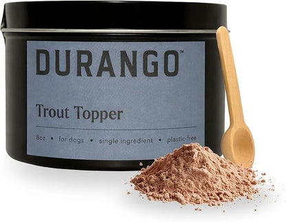 Durango Trout Dog Food Topper, Single-Ingredient Dried Trout Dog Food Topper for Dry Food, Fish Protein Dried Mixer, for Sensitive Stomach Meal Booster with Omega Rich Meal Booster, 120+ Servings